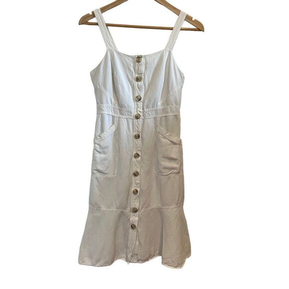 Banana Republic Linen Blend Button Down Dress size 6P - Picture 1 of 10